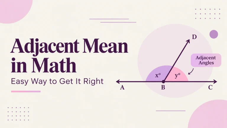 Adjacent Mean in Math