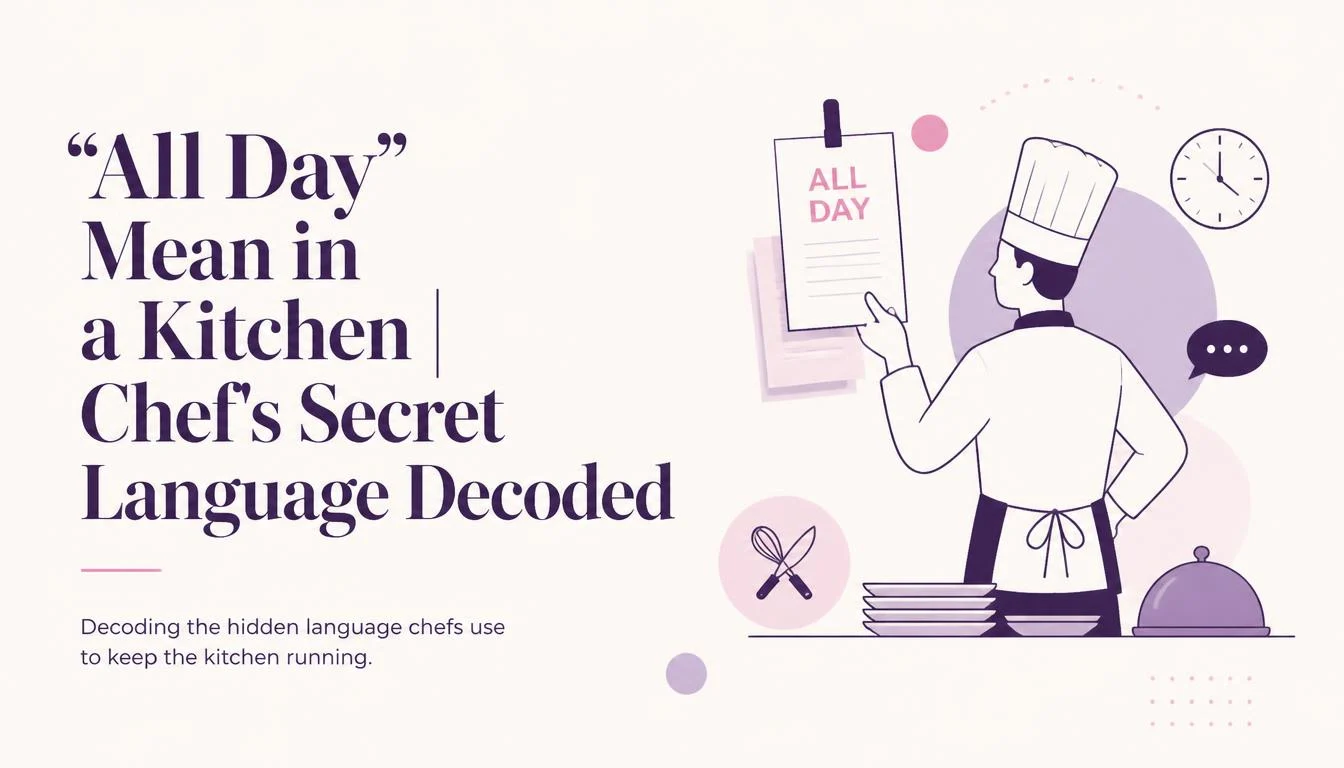 "All Day" Mean in a Kitchen