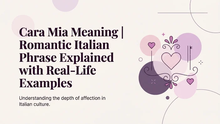 Cara Mia Meaning