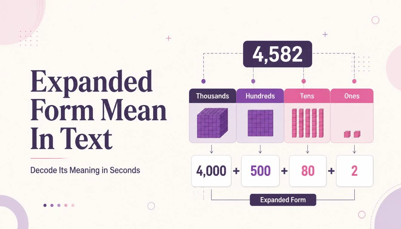 Expanded Form Mean In Text