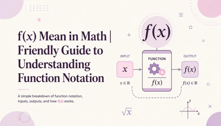 f(x) Mean in Math