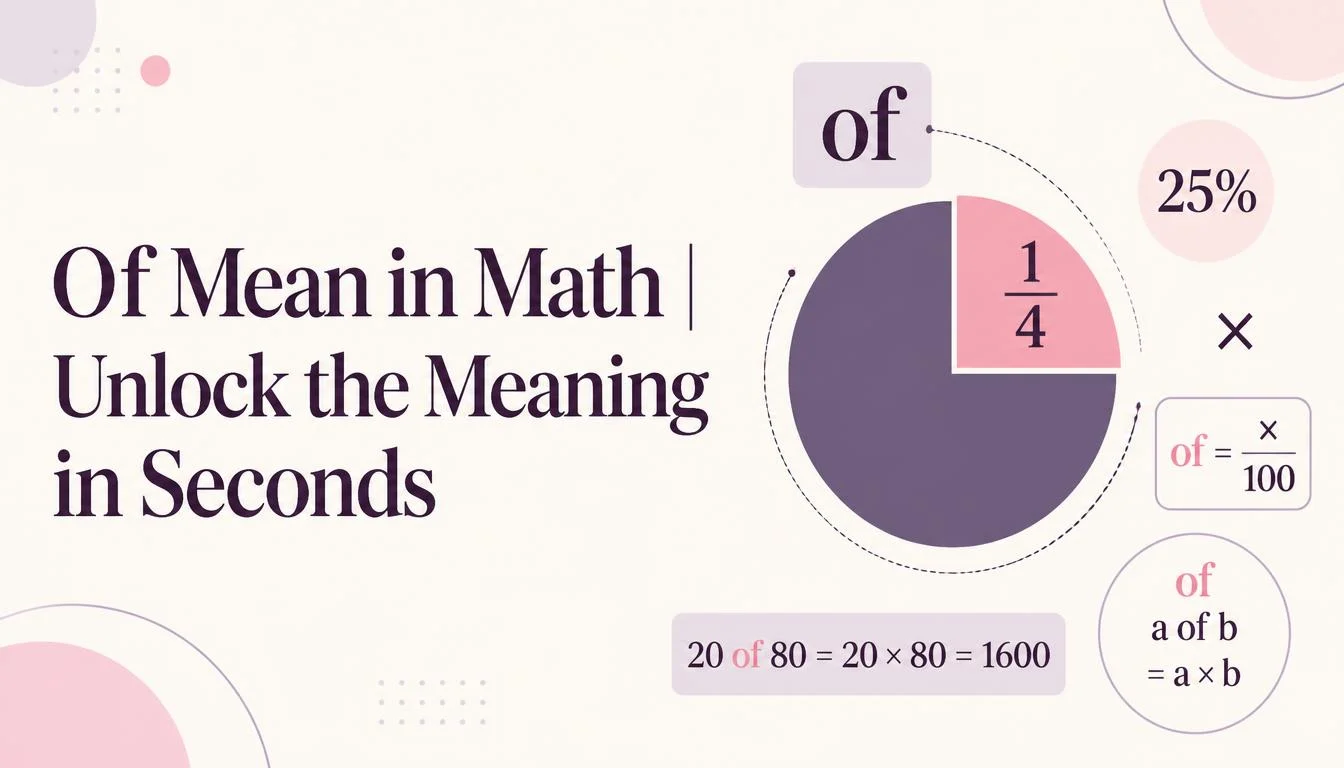 "Of" Mean in Math