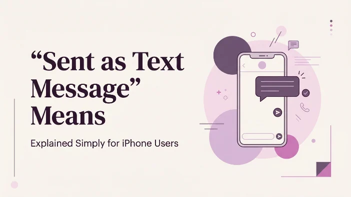 "Sent as Text Message" Means