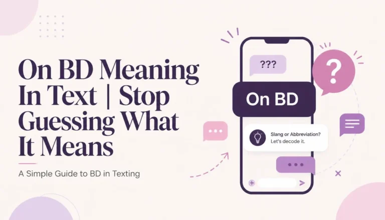 On BD Meaning In Text