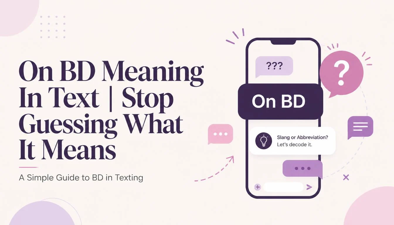On BD Meaning In Text