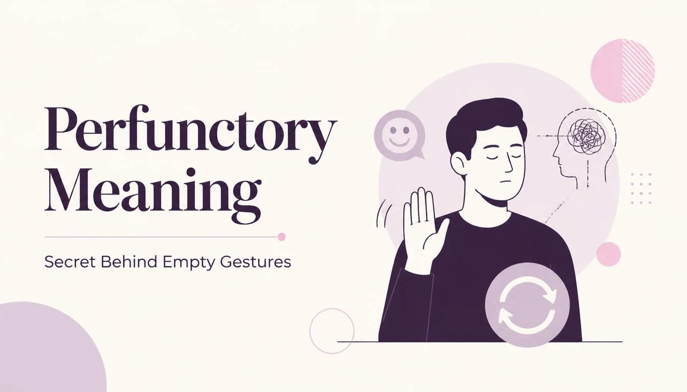Perfunctory Meaning